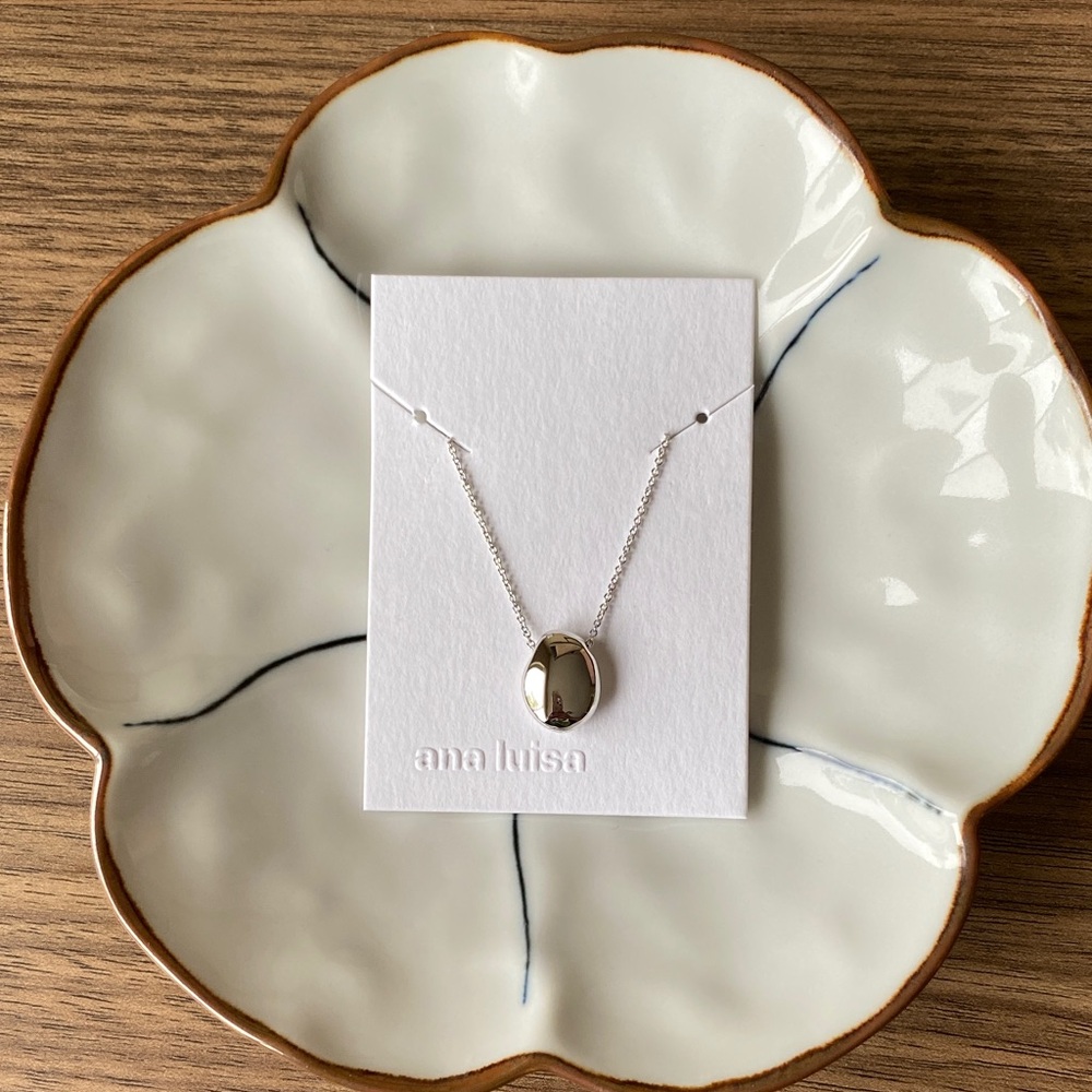 Ana Luisa Silver Mini Pebble Pendant Necklace